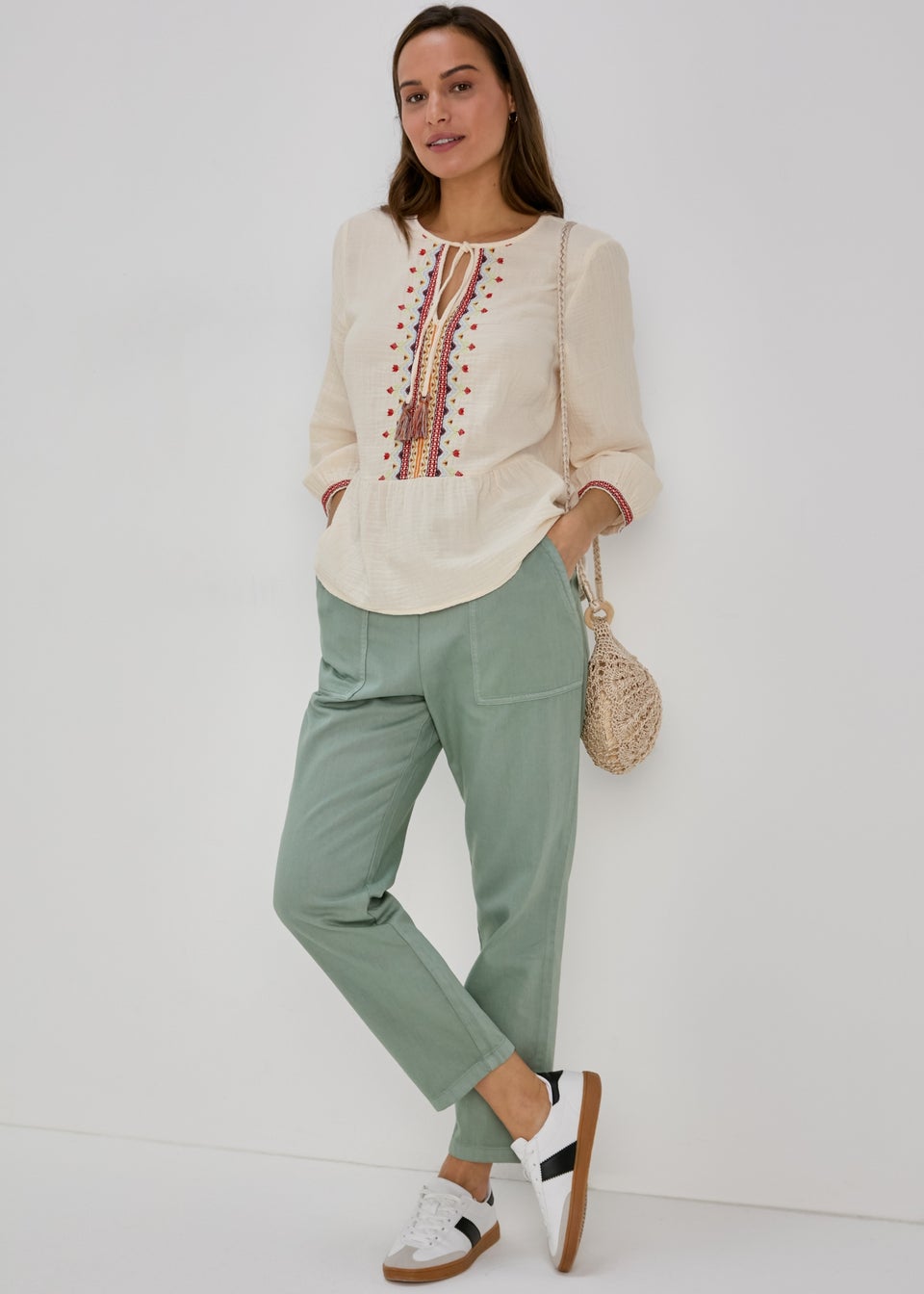 Cream Embroidered Blouse