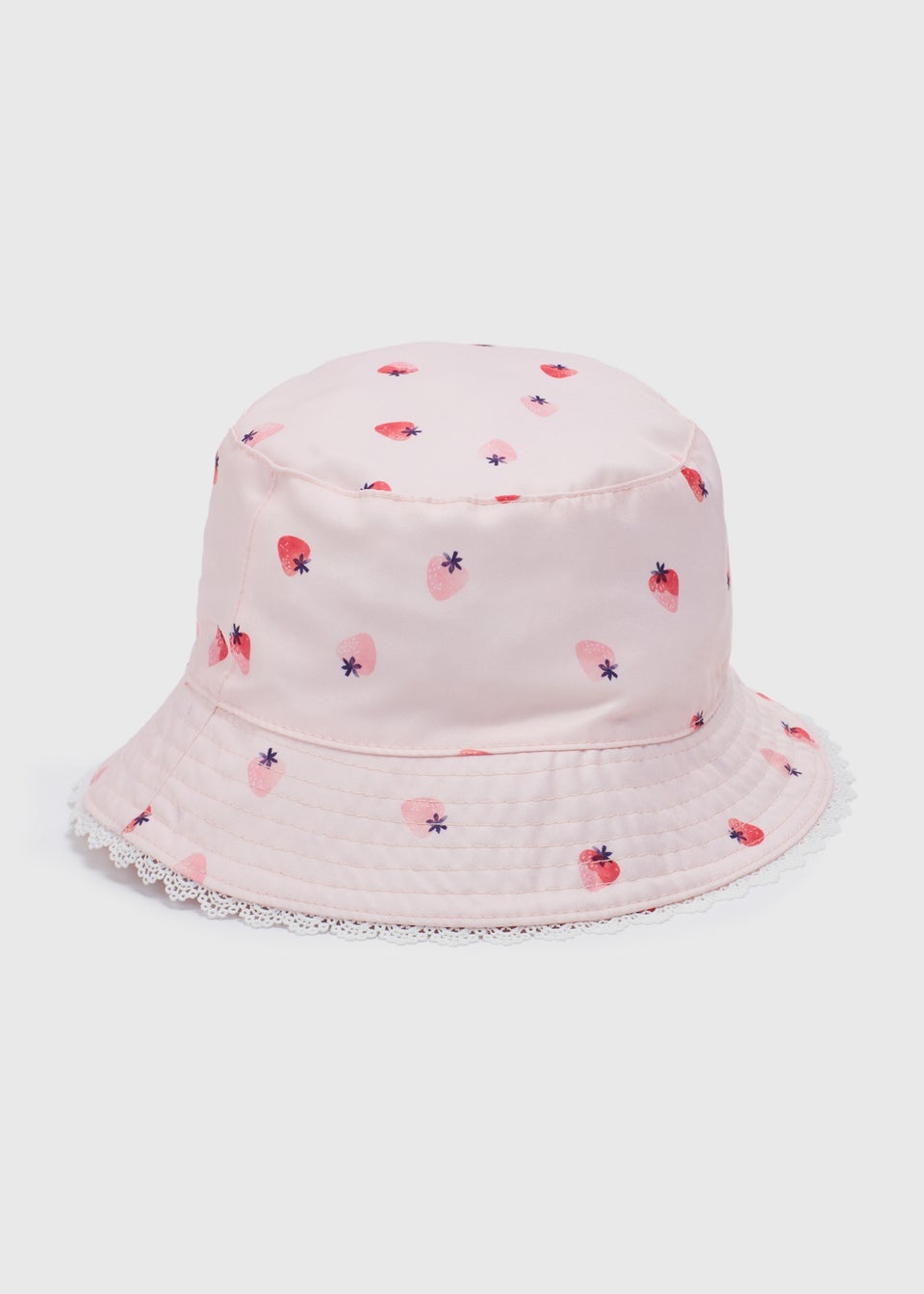 Baby Pink Strawberry Bucket Hat (Newborn-24mths)