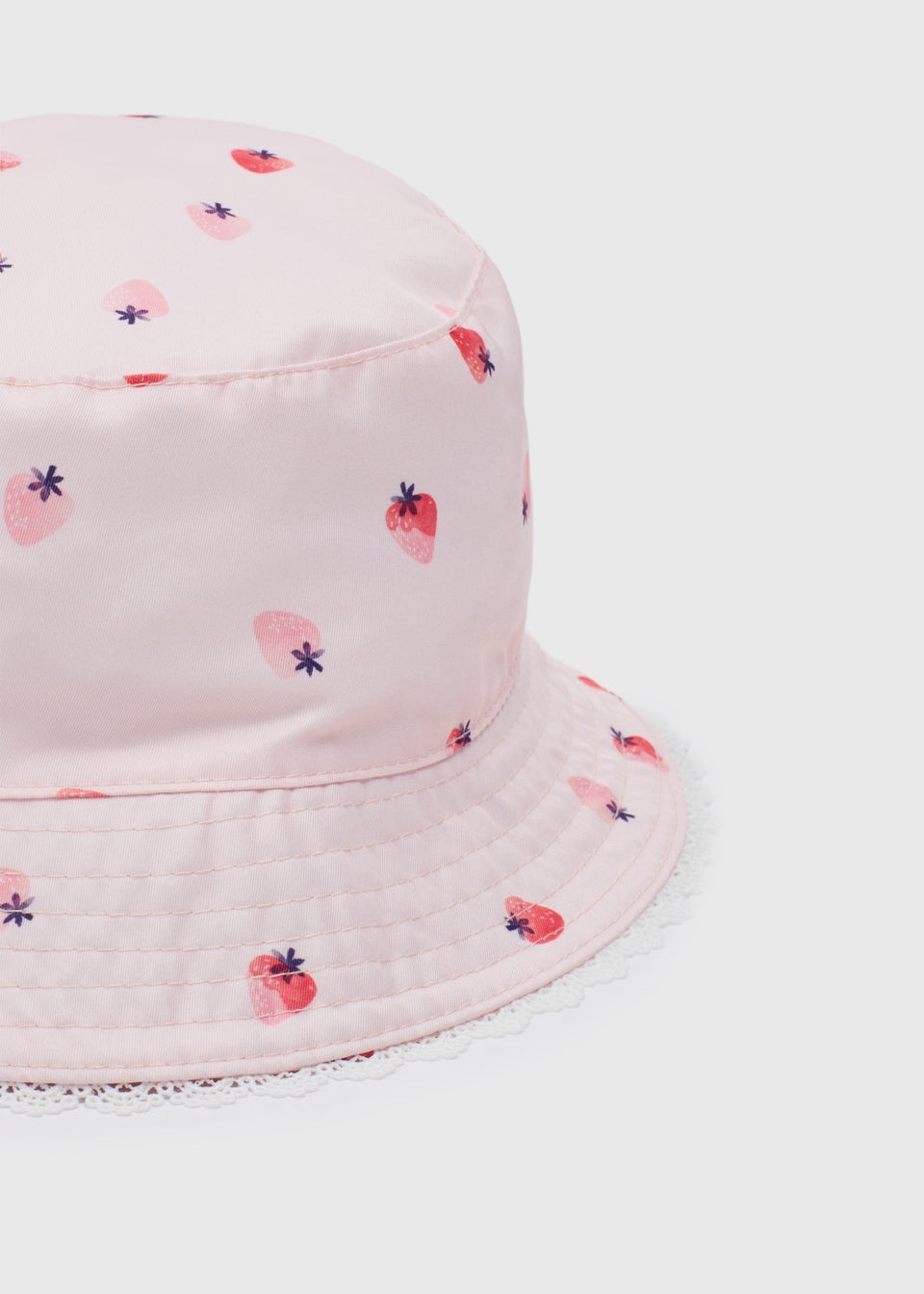 Baby Pink Strawberry Bucket Hat (Newborn-24mths)