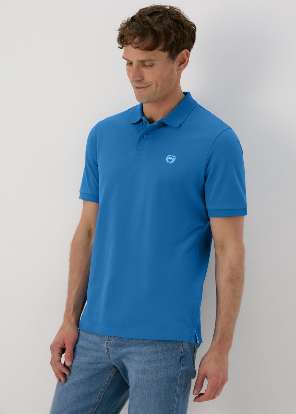 Dark Blue Solid Polo Shirt