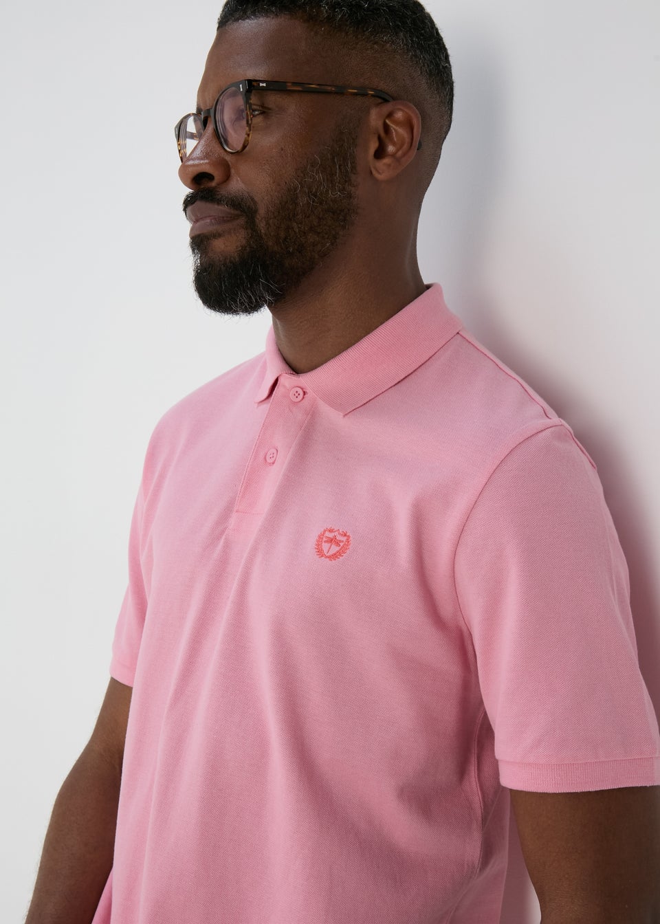 Pink Solid Polo Shirt