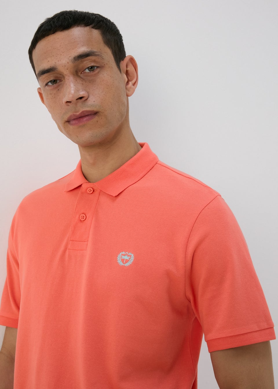 Coral Solid Polo Shirt