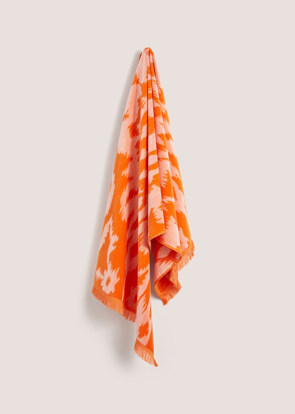 Orange Ikat Jacquared Towel (80cm x 160cm)