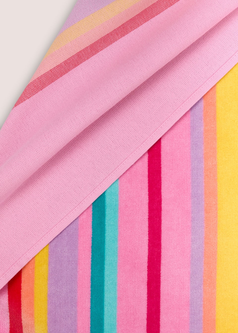 Pink Rainbow Beach Towel (80cm x 160cm)