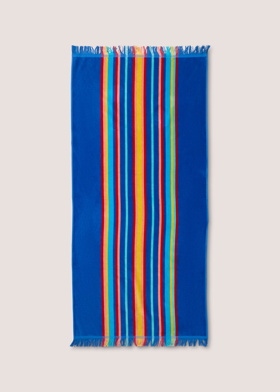 Adult Blue Rainbow Stripe Beach Towel (80cm x 160cm)