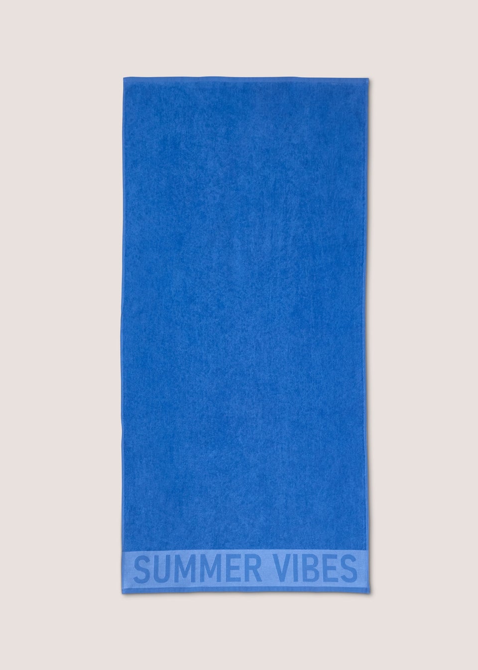 Blue Summer Vibes Slogan Beach Towel (70cm x 140cm)
