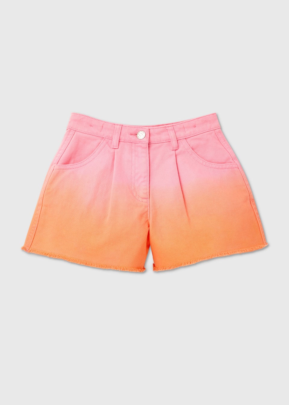 Girls Orange Ombre Denim Shorts (7-13yrs)