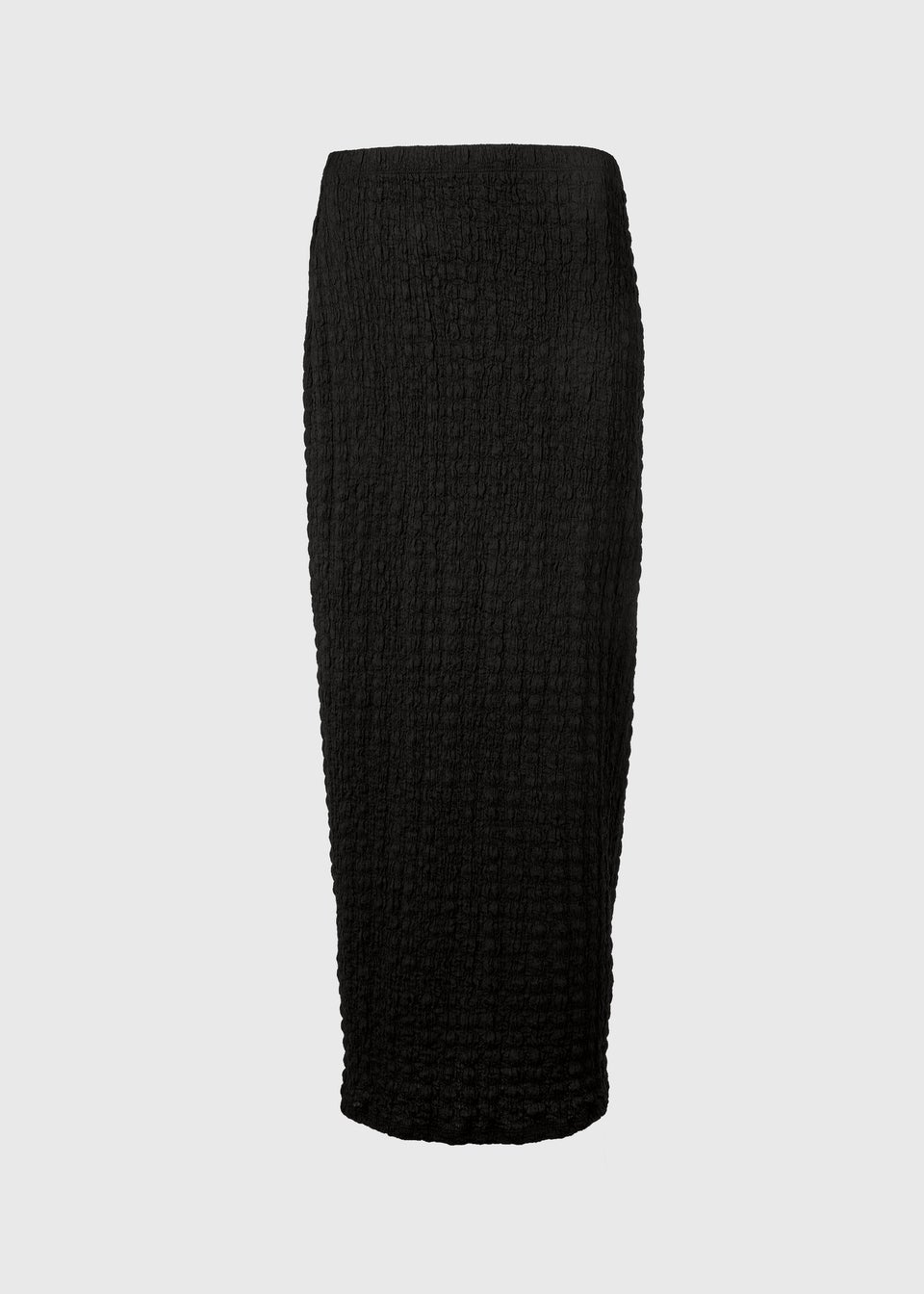 Papaya Black Hyper Texture Midaxi Skirt