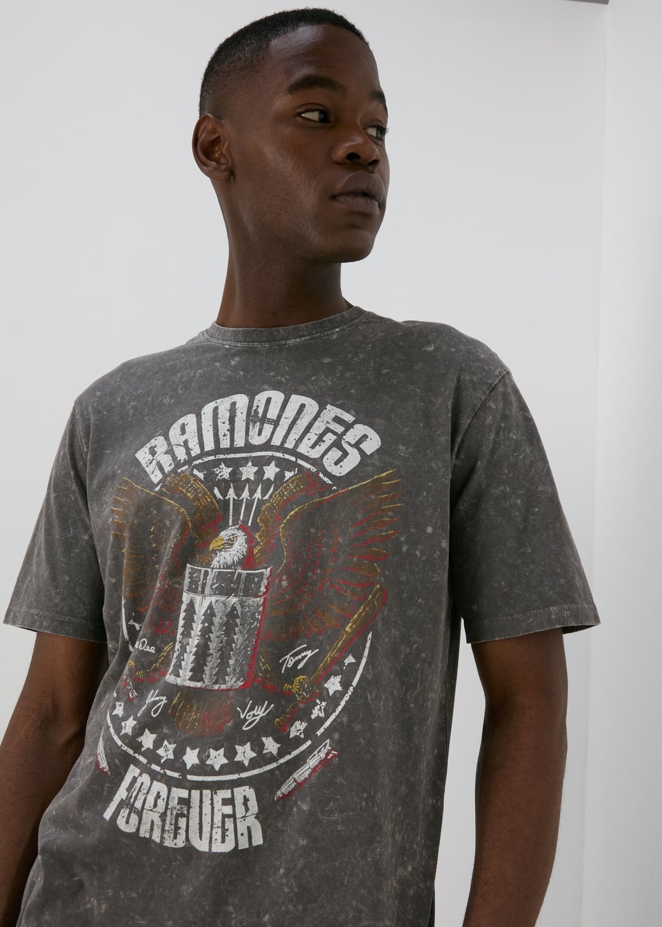 Grey ramones t shirt on sale