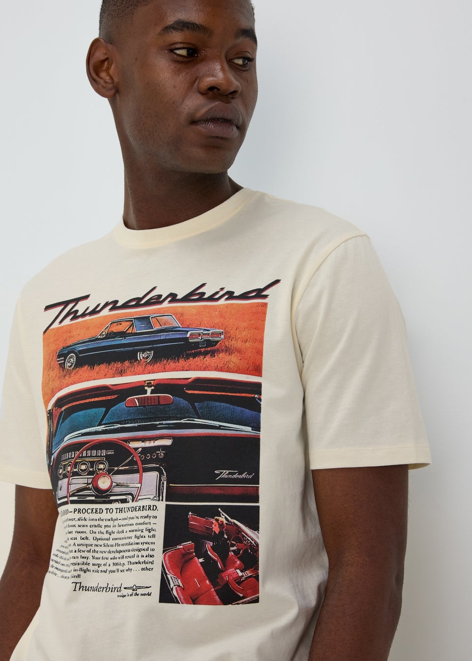 Ecru Thunderbirds Cotton T-Shirt