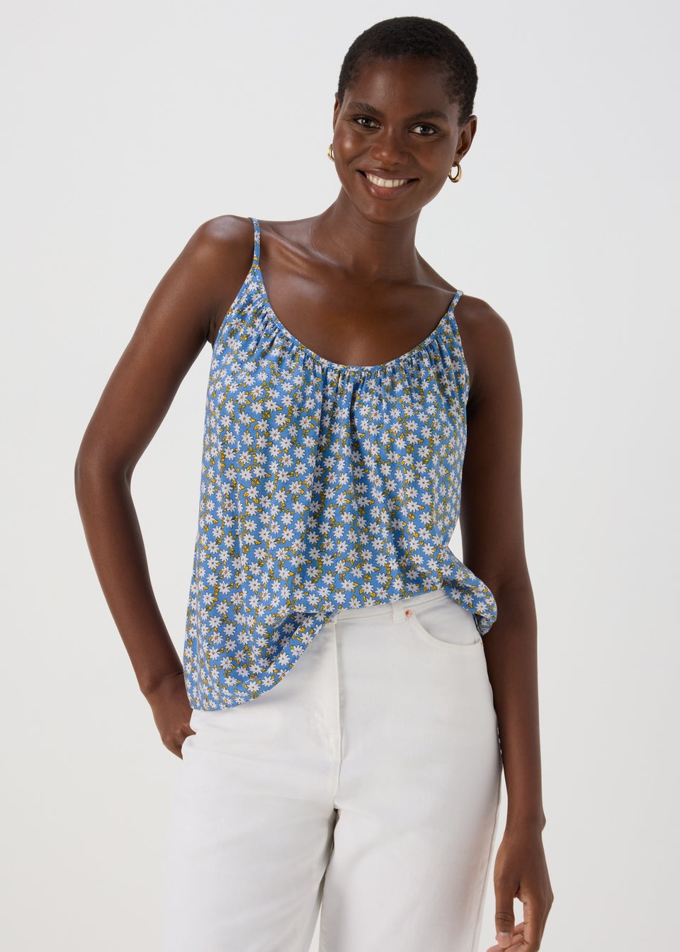 Starr Floral Cami Top in White