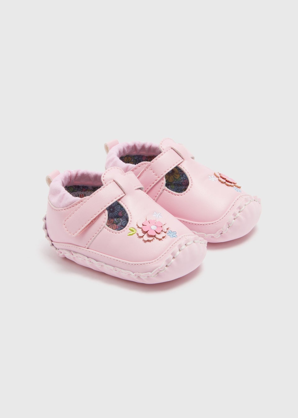 Baby Pink Floral Shoes (Newborn-18mths)