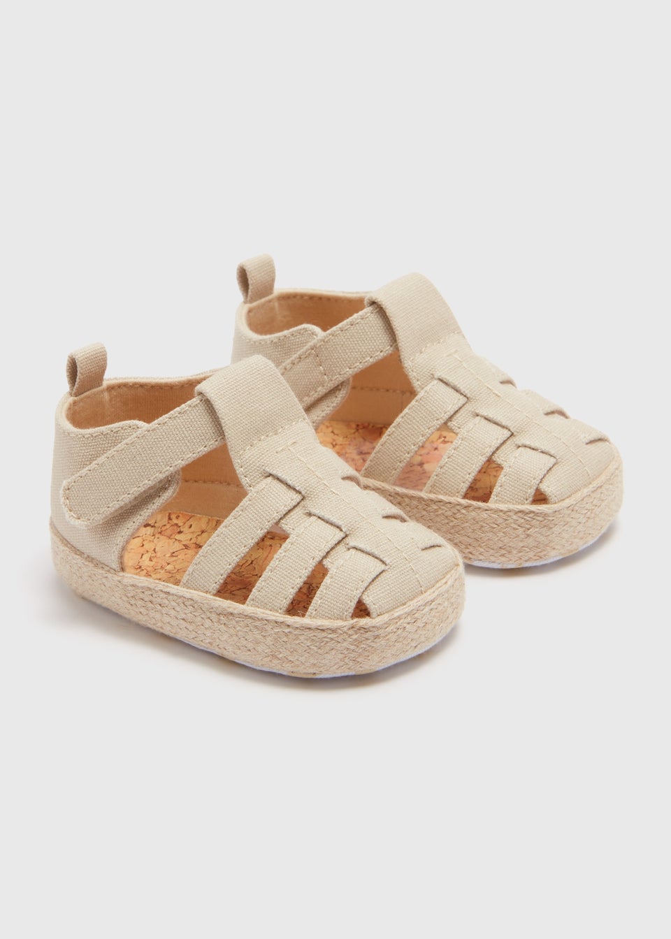 Baby Cream Caged Espadrille Sandals (Newborn-18mths)