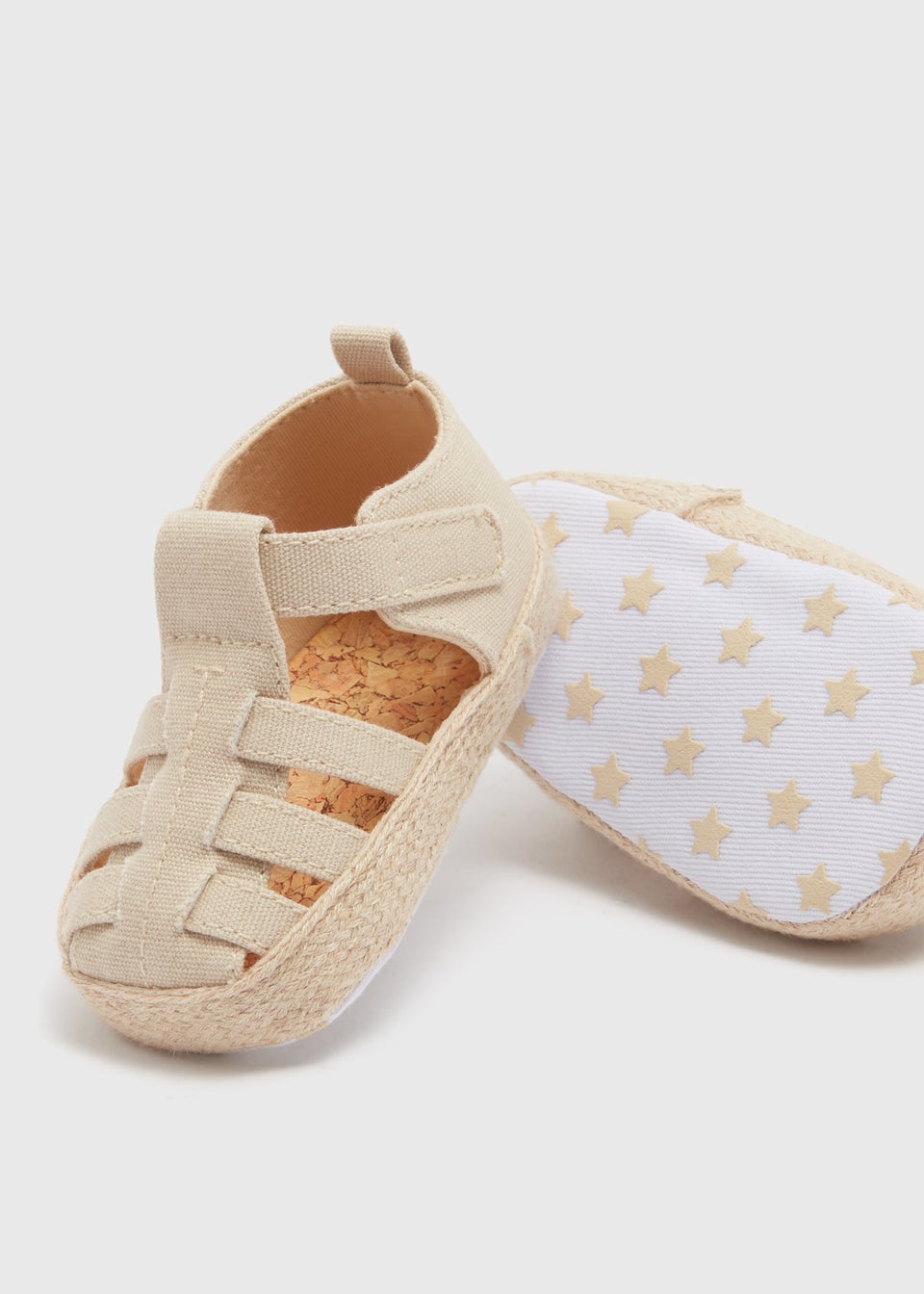 Baby Cream Caged Espadrille Sandals (Newborn-18mths)