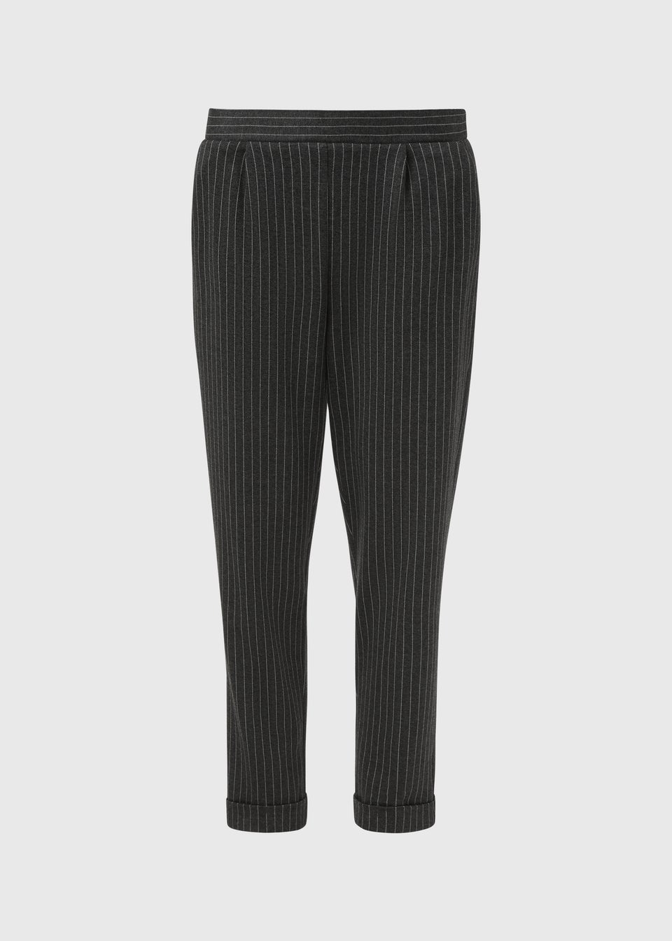 Charcoal Pinstripe Elasticated Waist Pants