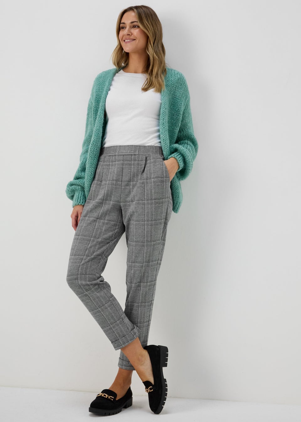 Grey Check Trousers