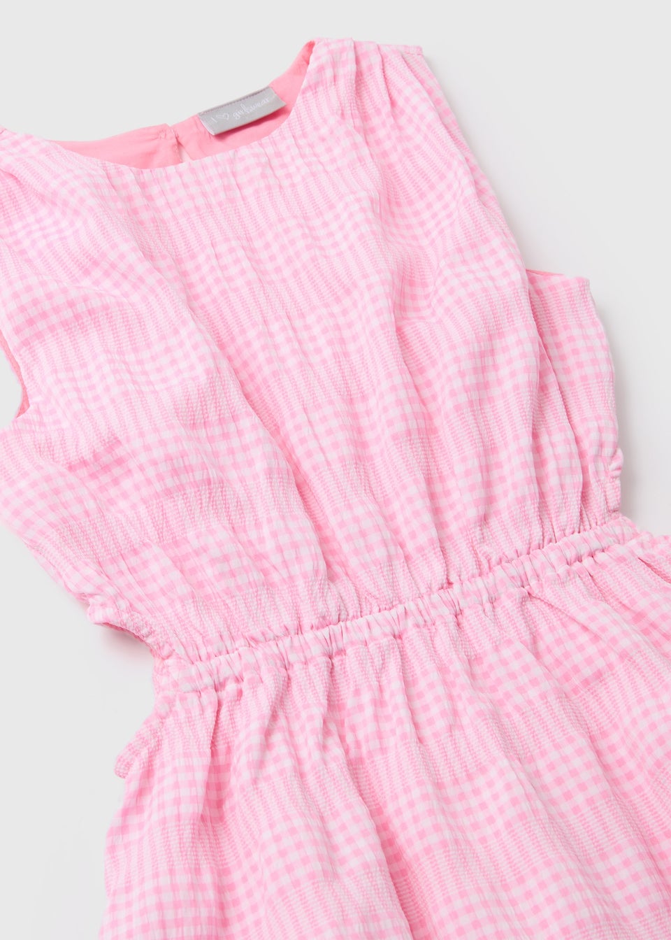 Girls Pink Gingham Dress (7-13yrs)