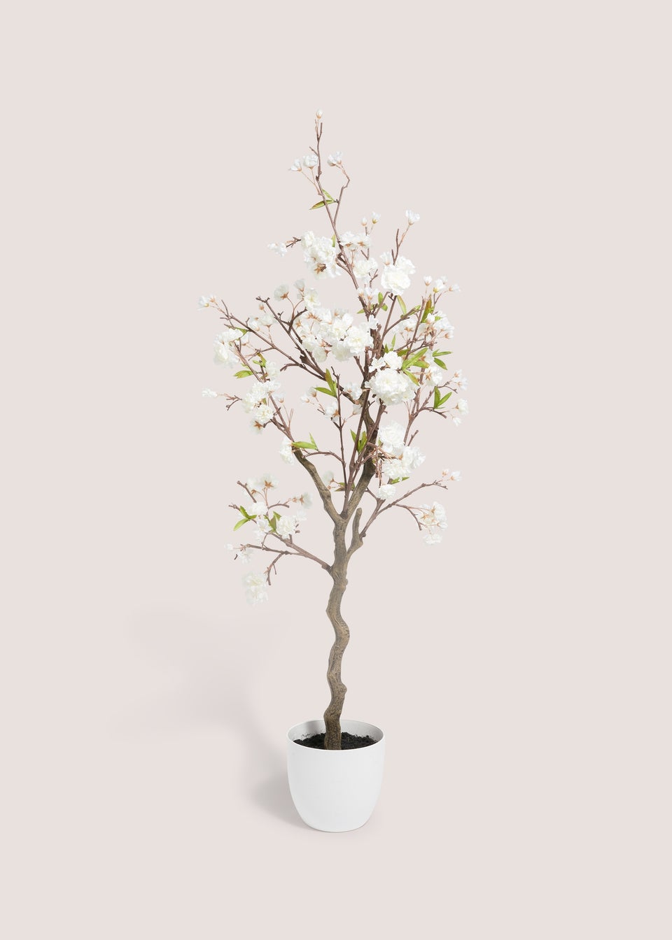 Faux Cherry Tree In White Pot (125cm)