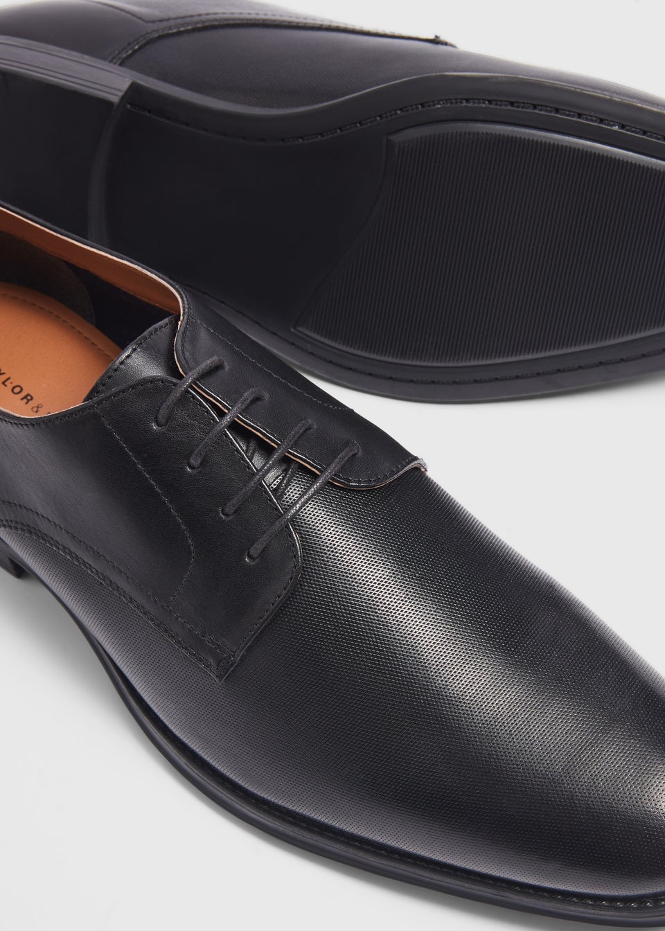 Taylor & Wright Black Leather Derby Shoes