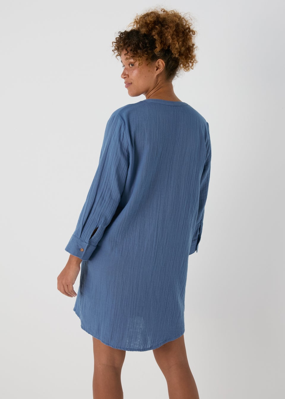 Blue Double Cloth Denim Shirt