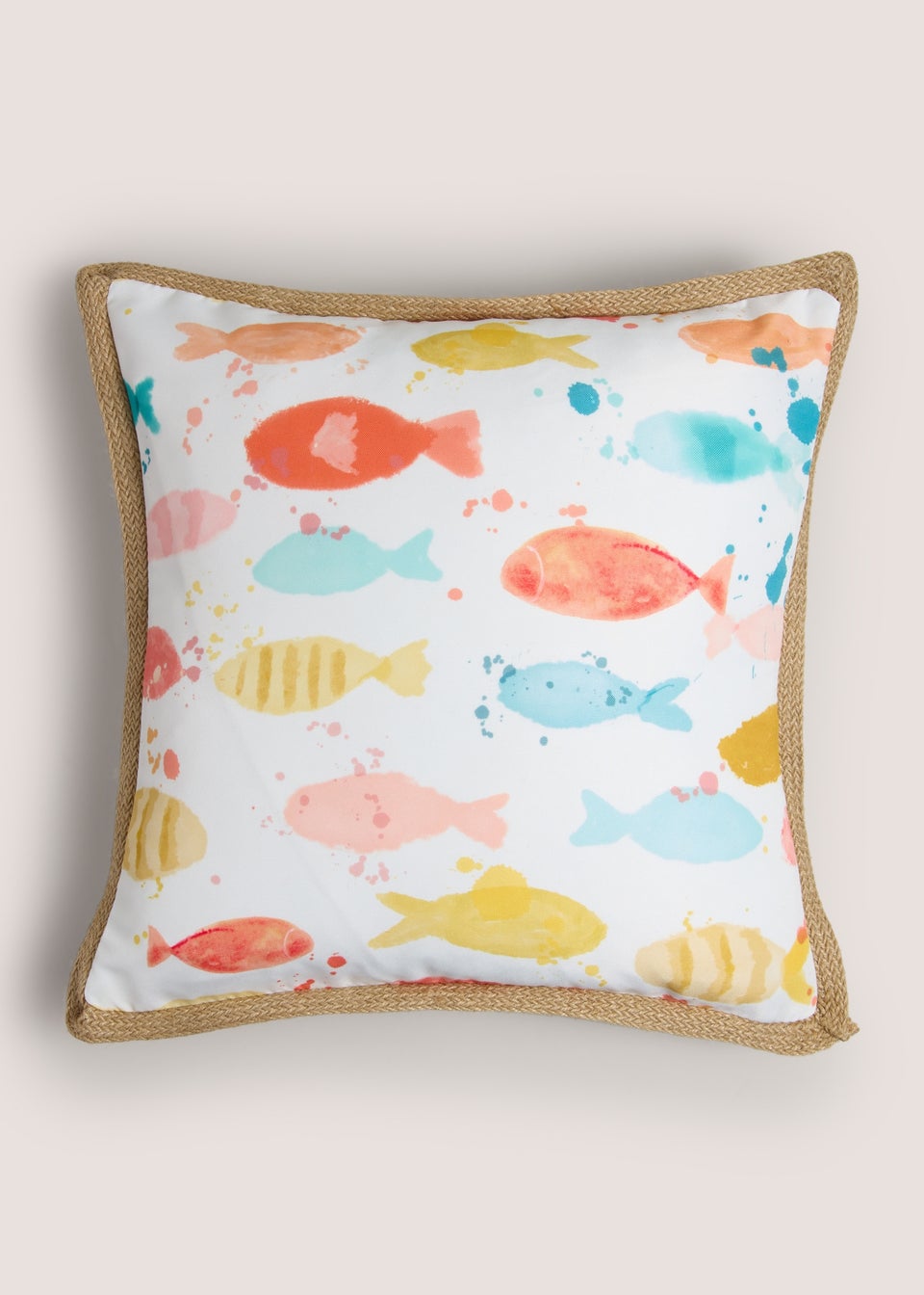 Outdoor Multicolour Fish Cushion (43cm x 43cm)