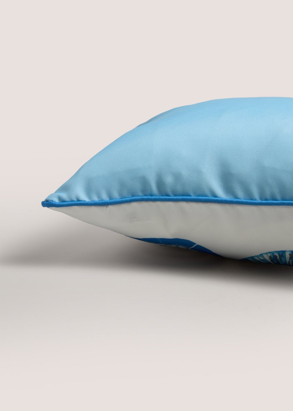 Outdoor Blue Foil Shell Print Cushion (43cm x 43cm)