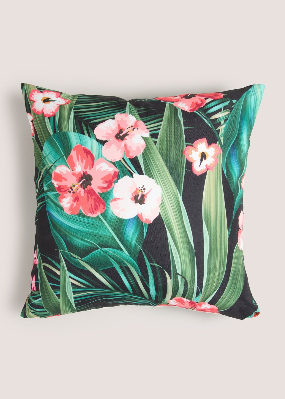 Outdoor Multicoloured Tropical Flower Print Cushion (43cm x 43cm)