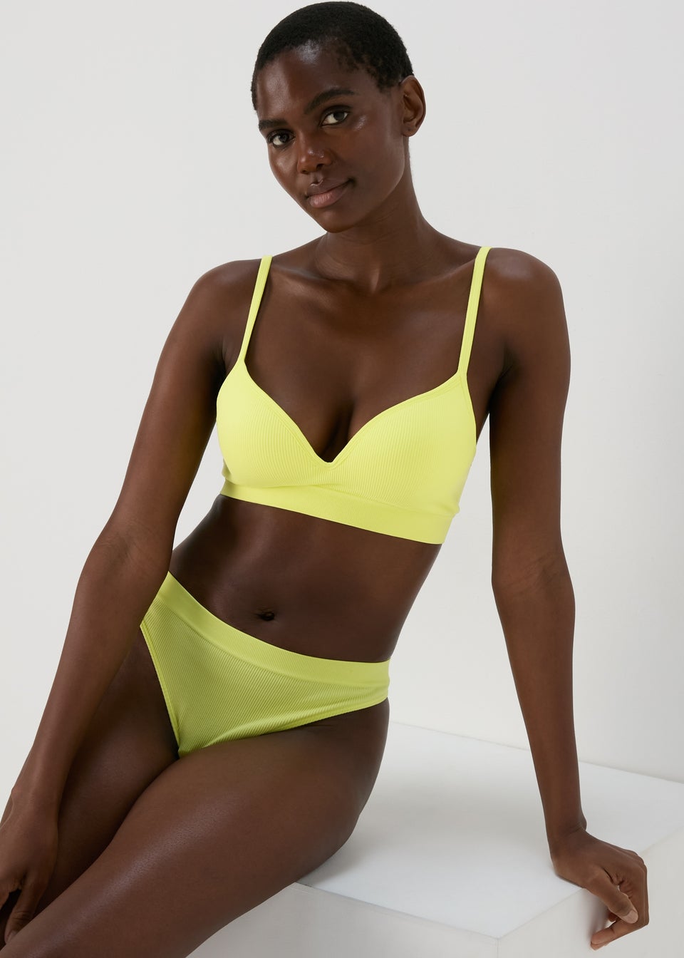 2 Pack Lime Mould Bra Matalan