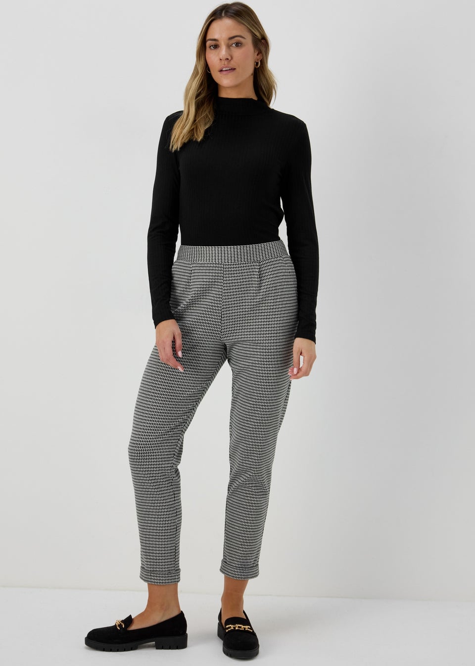 Black Anchor Pull On Trousers