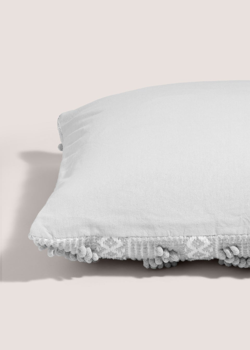 Grey Chenille Bobble XL Cushion (55cm x 55cm)