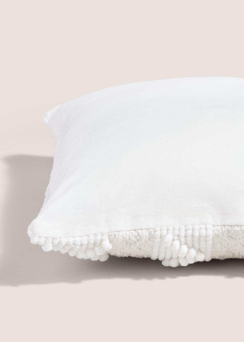 Cream Chenille Bobble Cushion (43cm x 43cm)