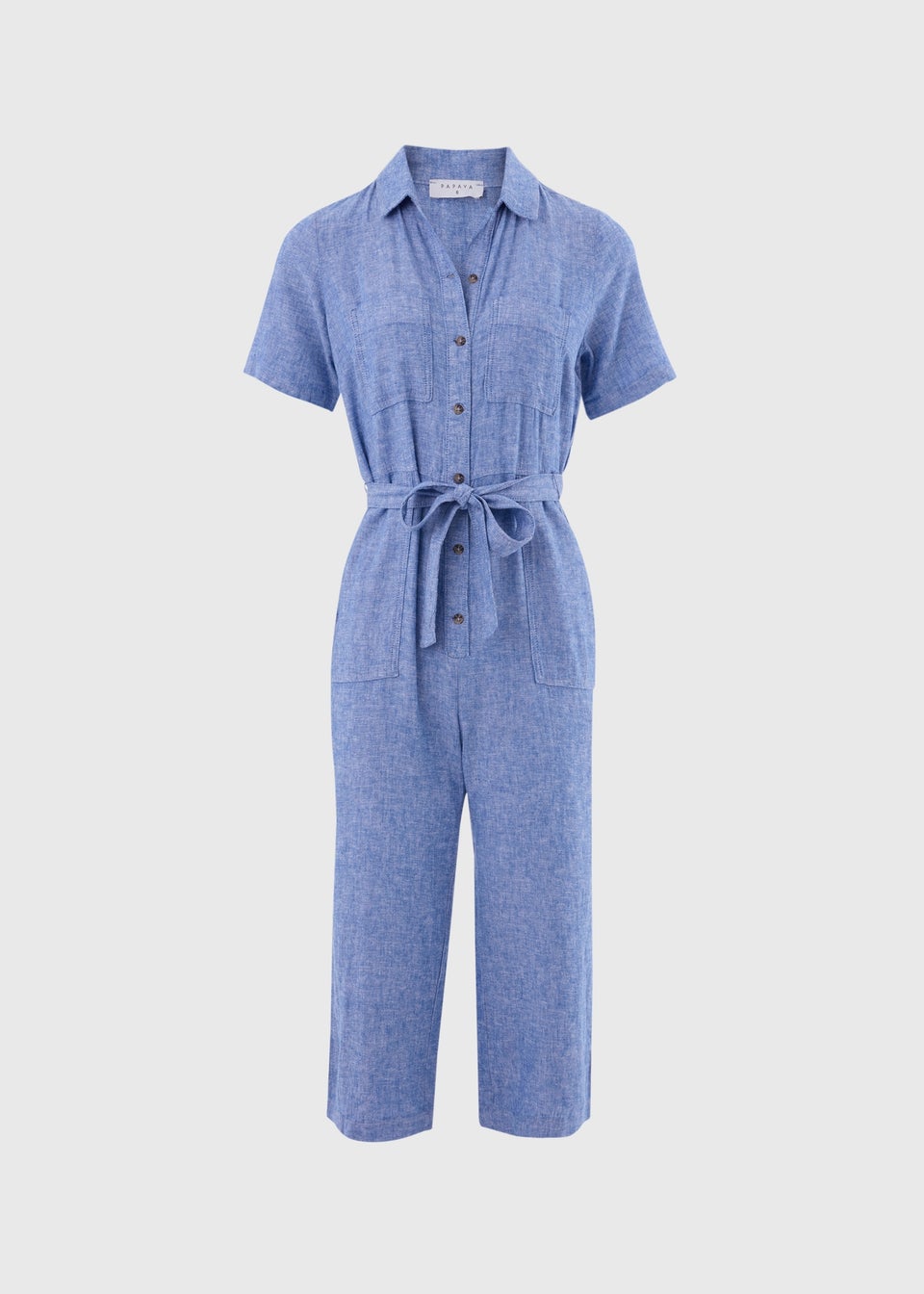 Blue Linen Jumpsuit