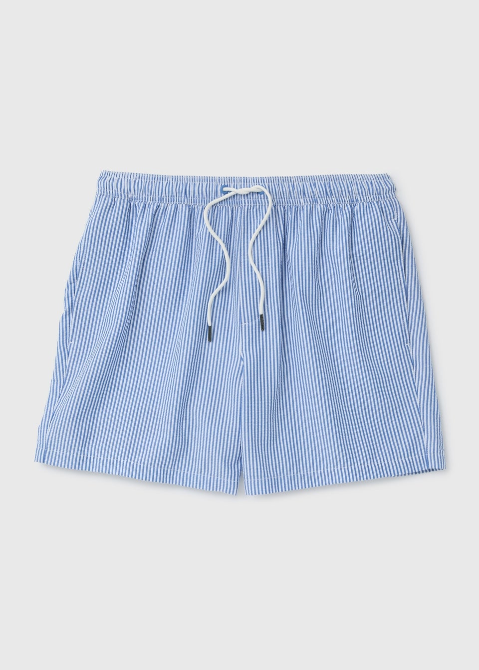 Blue Stripe Seersucker Swim Shorts