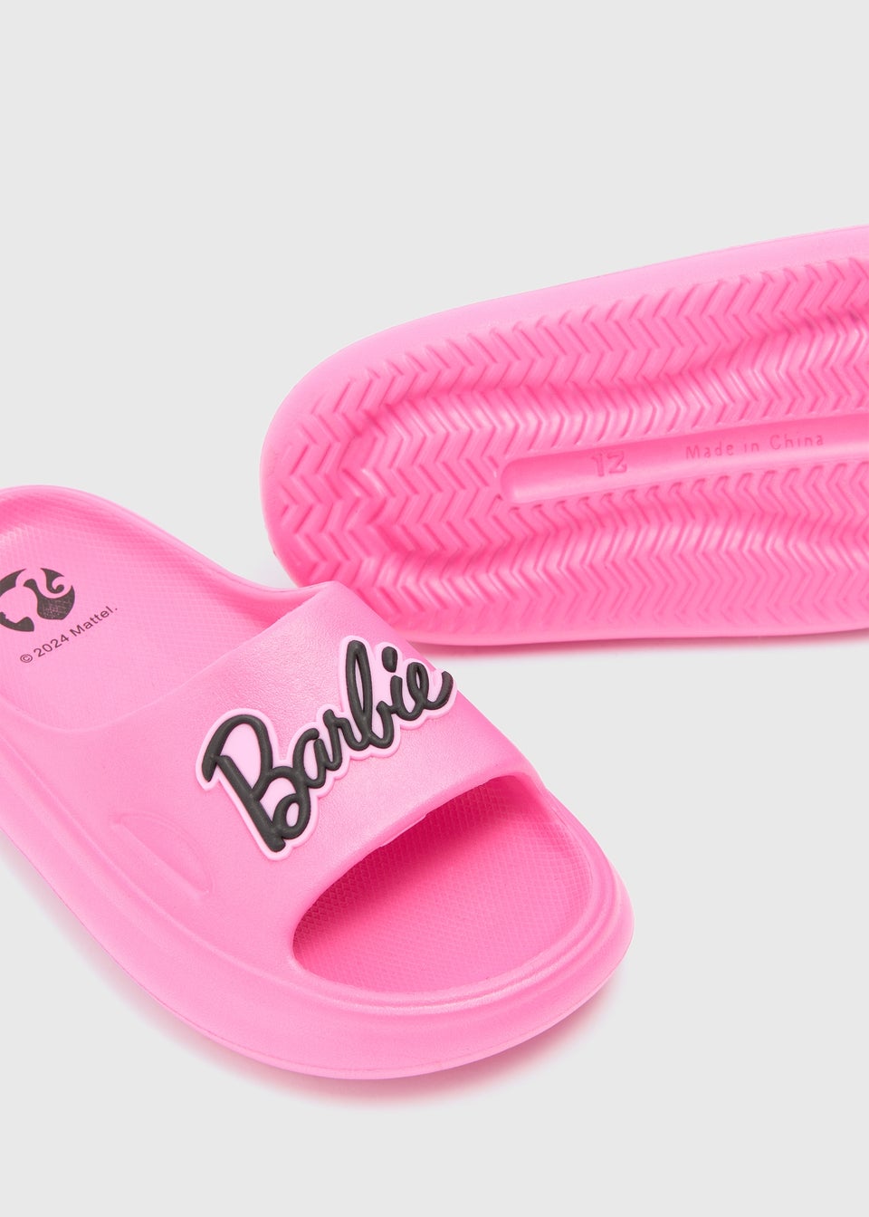 Girls Barbie Pink Cloud Sliders (Younger 10-Older 5)