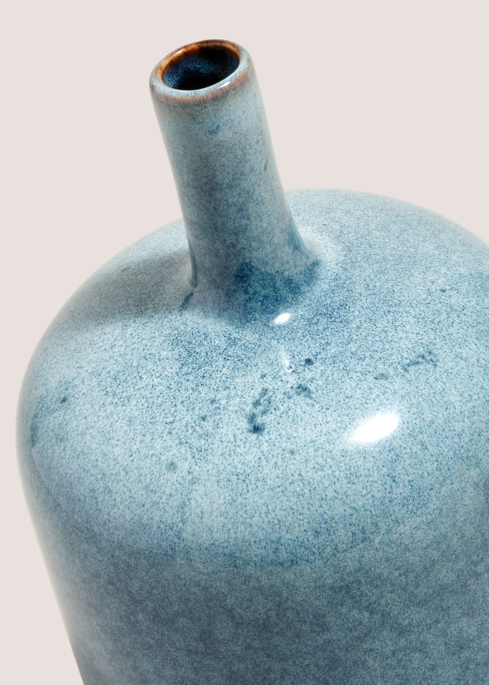 Blue Long Stem Glaze Vase (24.1cm x 12.4cm x 12.4cm)