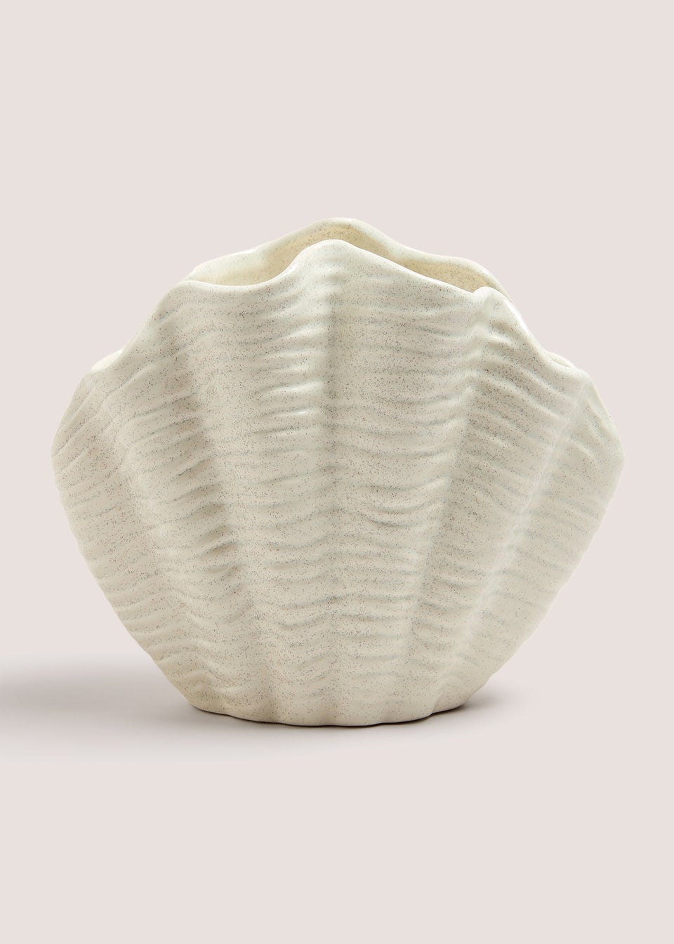White Shell Vase (18.2cm x 12.5cm x 22cm)