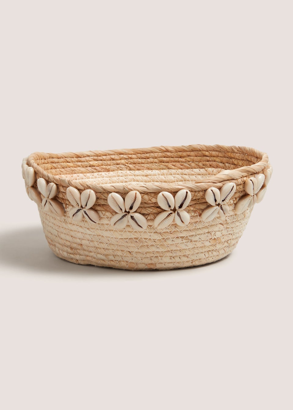 Natural Woven Shell Basket (10cm x 25cm x 25cm)