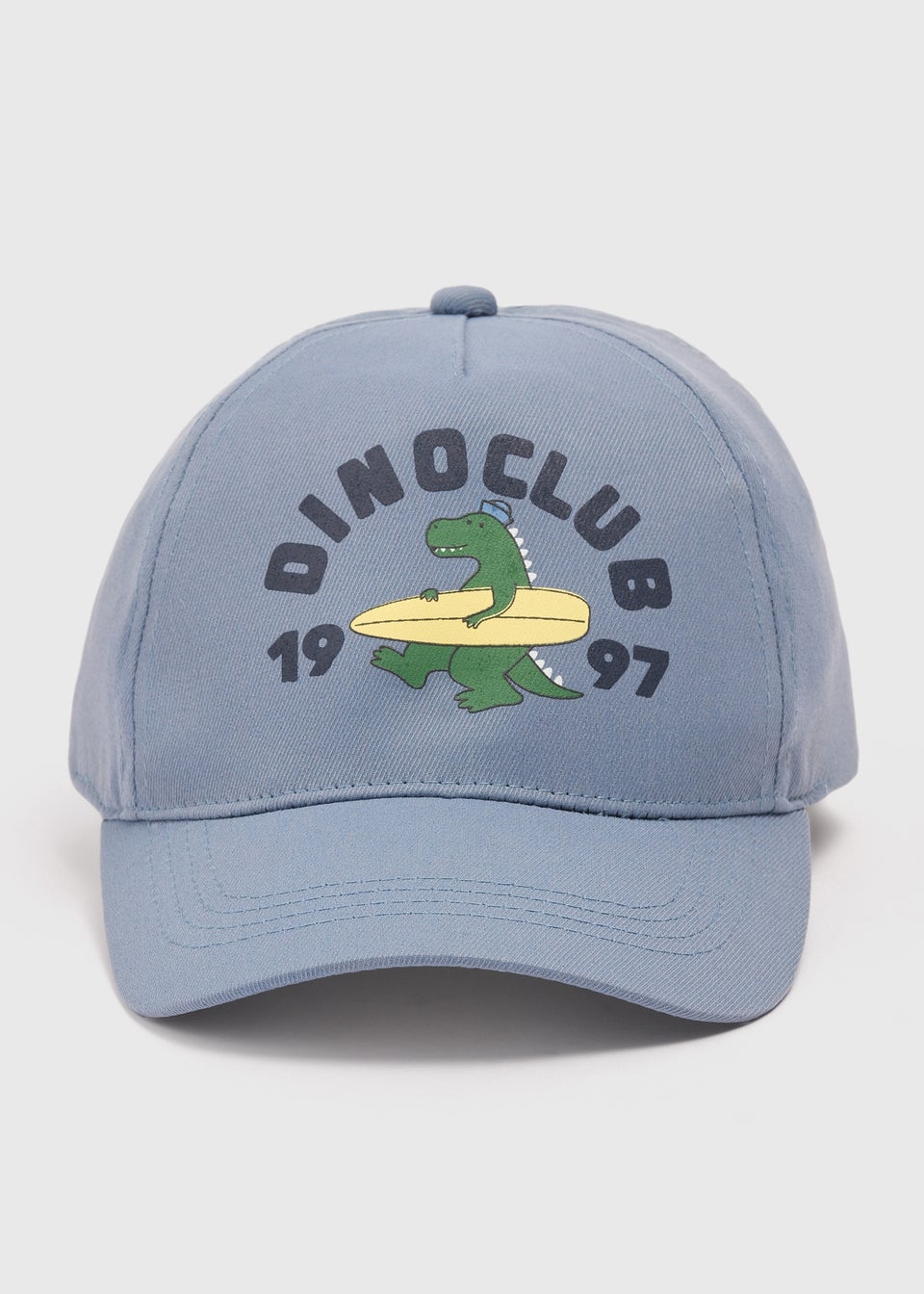 Boys 2 Pack Blue Dino Club Caps (3-10yrs)
