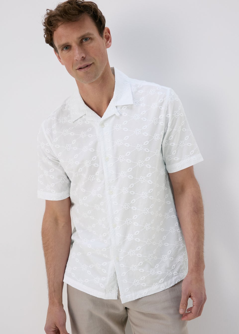 White Broderie Anglaise Shirt