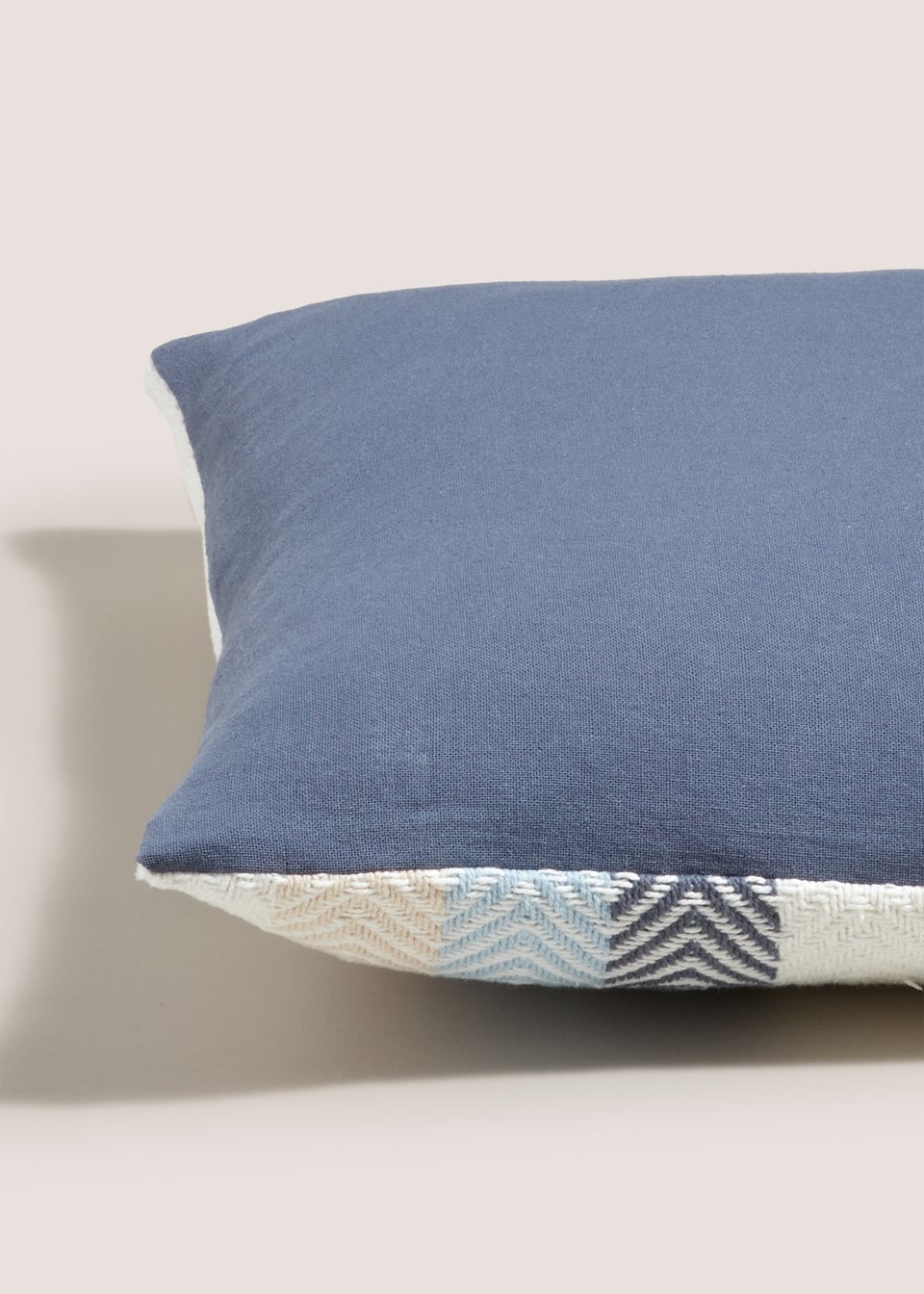 Indigo Stripe Woven Cushion (43cm x 43cm)