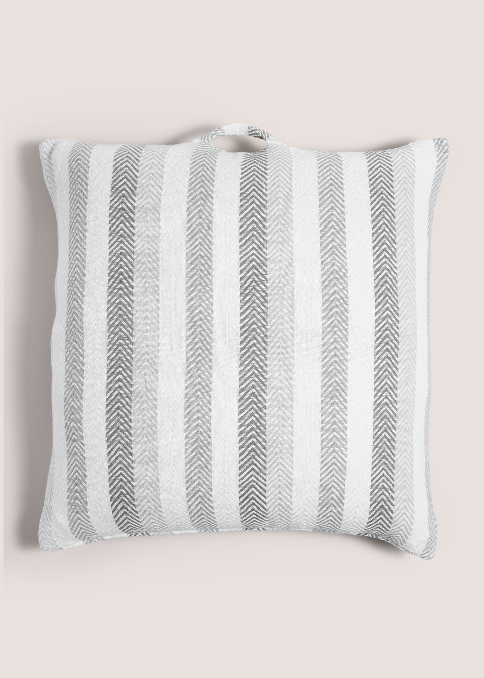 Grey Stripe Woven Floor Cushion (70cm x 70cm)