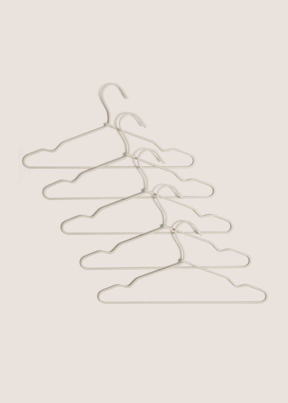 5 Pack Cream Fabric Hangers (34cm x 32cm)