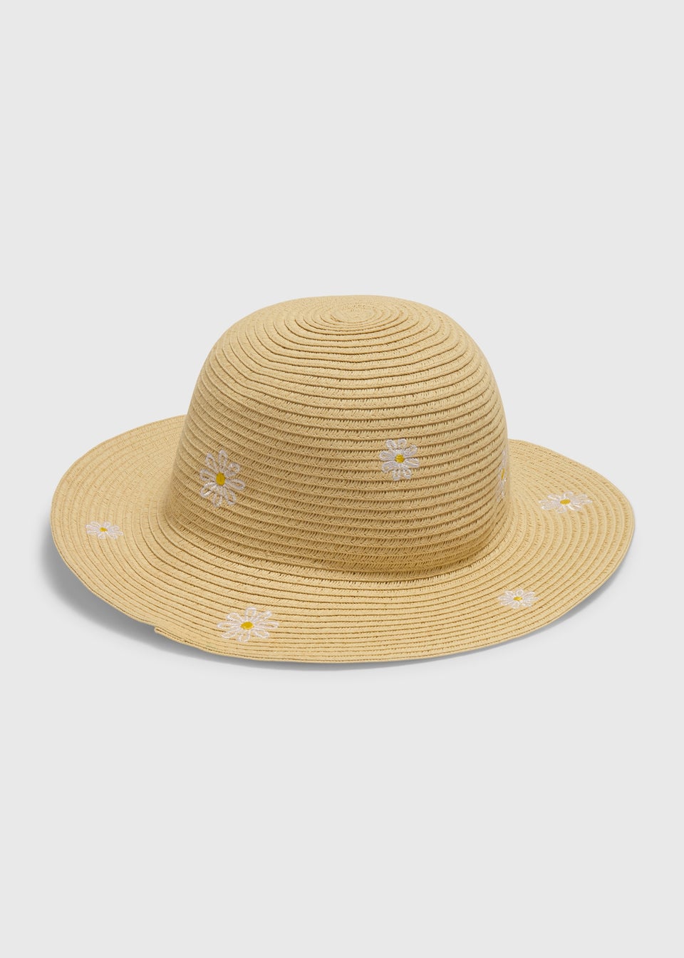 Kids Beige Daisy Straw Sunhat (3-6yrs)