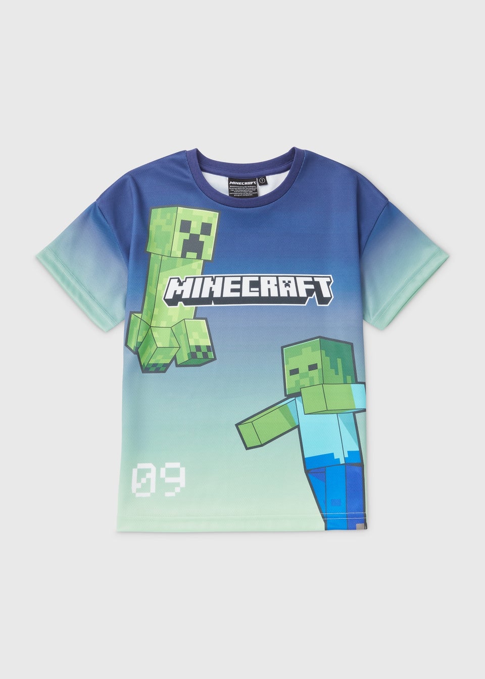 Minecraft Boys Navy Airtex T-Shirt (5-12yrs)