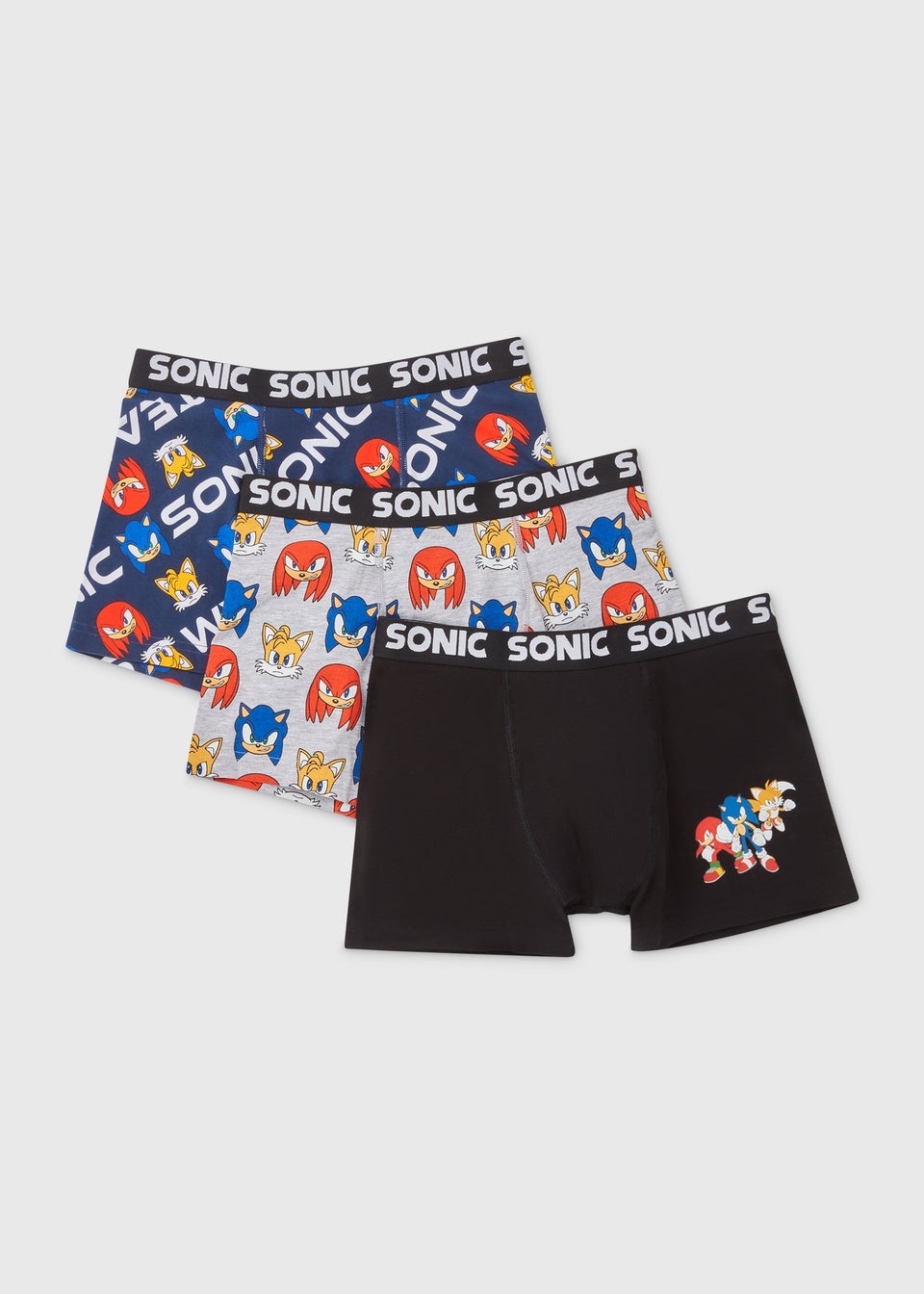 Sonic Boys 3 Pack Multicolour Trunks (2-11yrs)