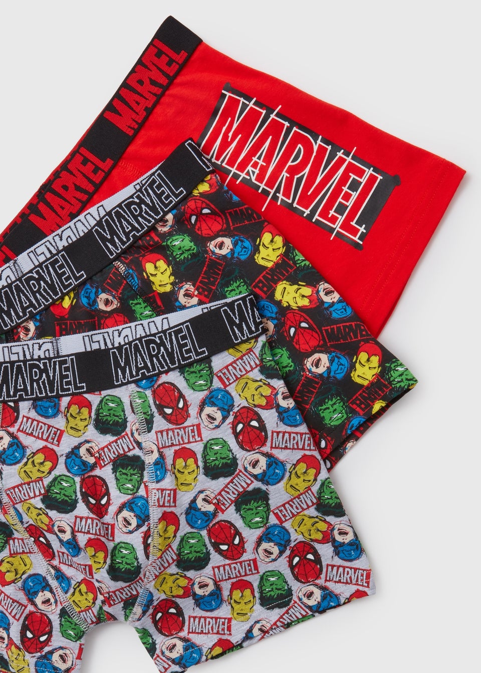 Marvel Boys 3 Pack Multicolour Trunks (2-11yrs)