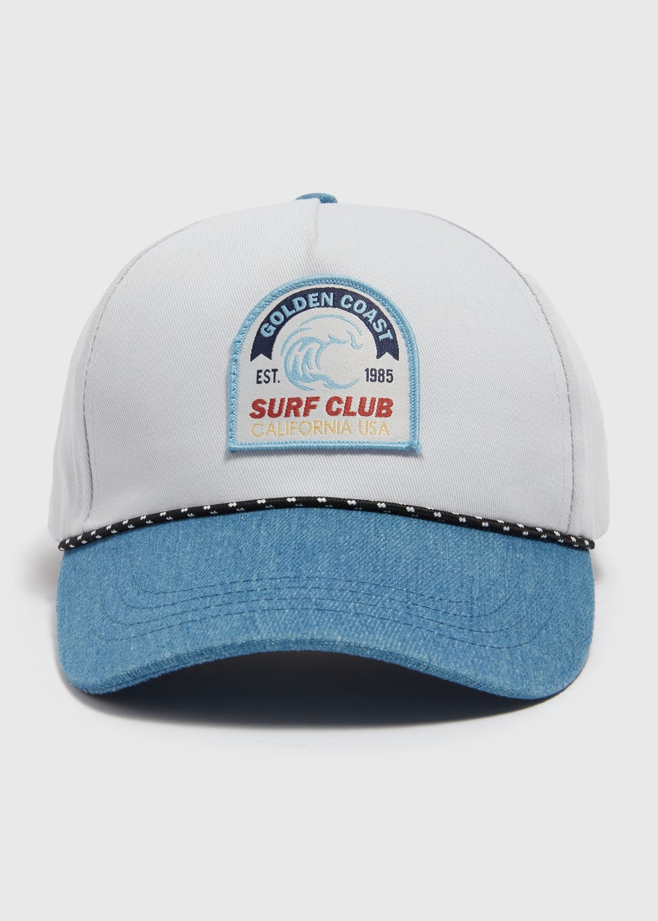 Ice Blue Contrast Surf Club Denim Baseball Cap