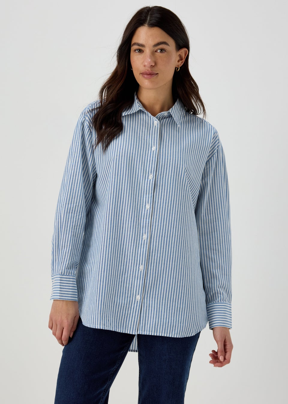 Blue Stripe Cotton Shirt