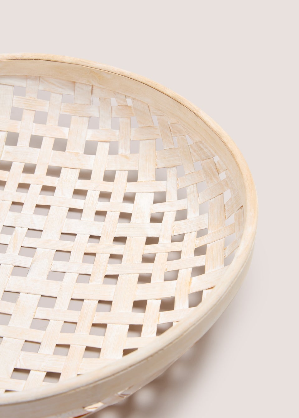 Natural Large Bamboo Tray (7cm x 25cm x 25cm)