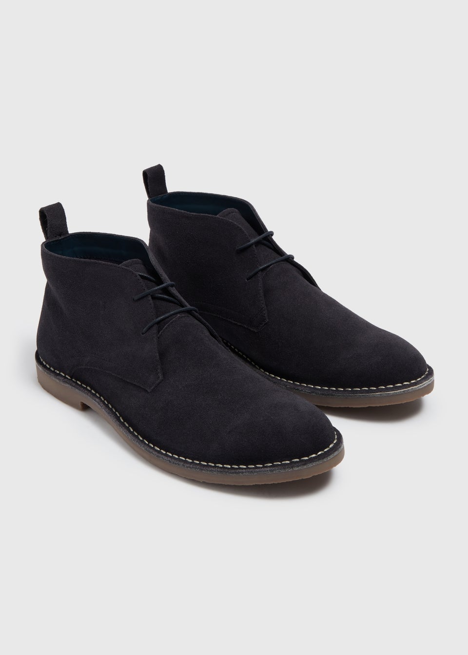 Navy Real Suede Chukka Boots